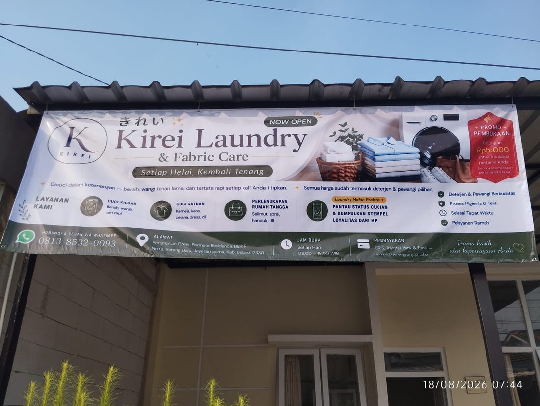 Tampak depan Kirei Laundry